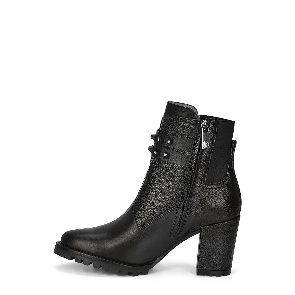 5G7TSRS -Franco Cuadra black casual Chelsea ankle boots for women