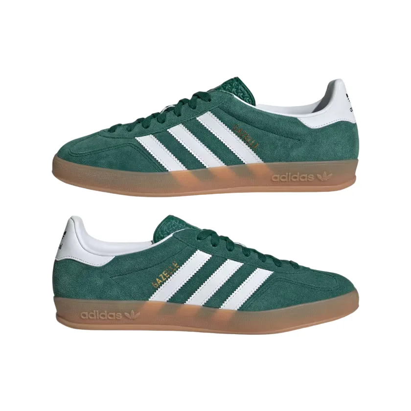 Adidas Originals scarpa sneakers da adulto Gazelle Indoor JI2062 verde-bianco-gomma