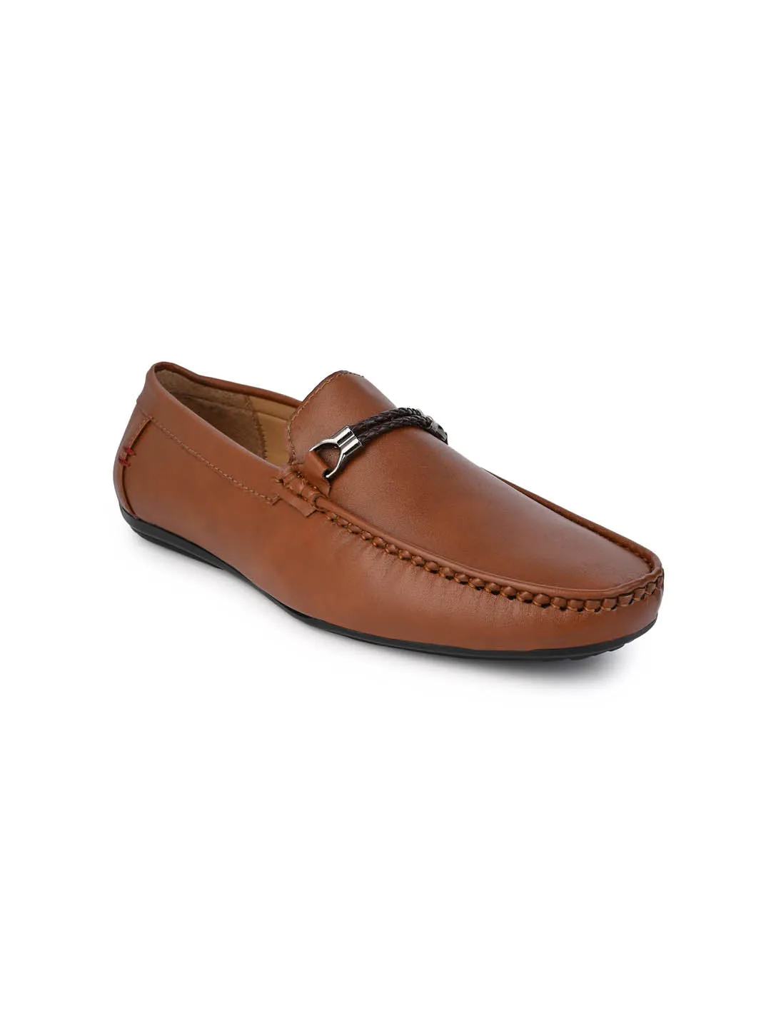 Alberto Torresi Tan Burnish With TPR Sole Loafers For Men