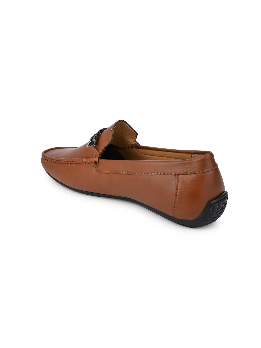 Alberto Torresi Tan Burnish With TPR Sole Loafers For Men