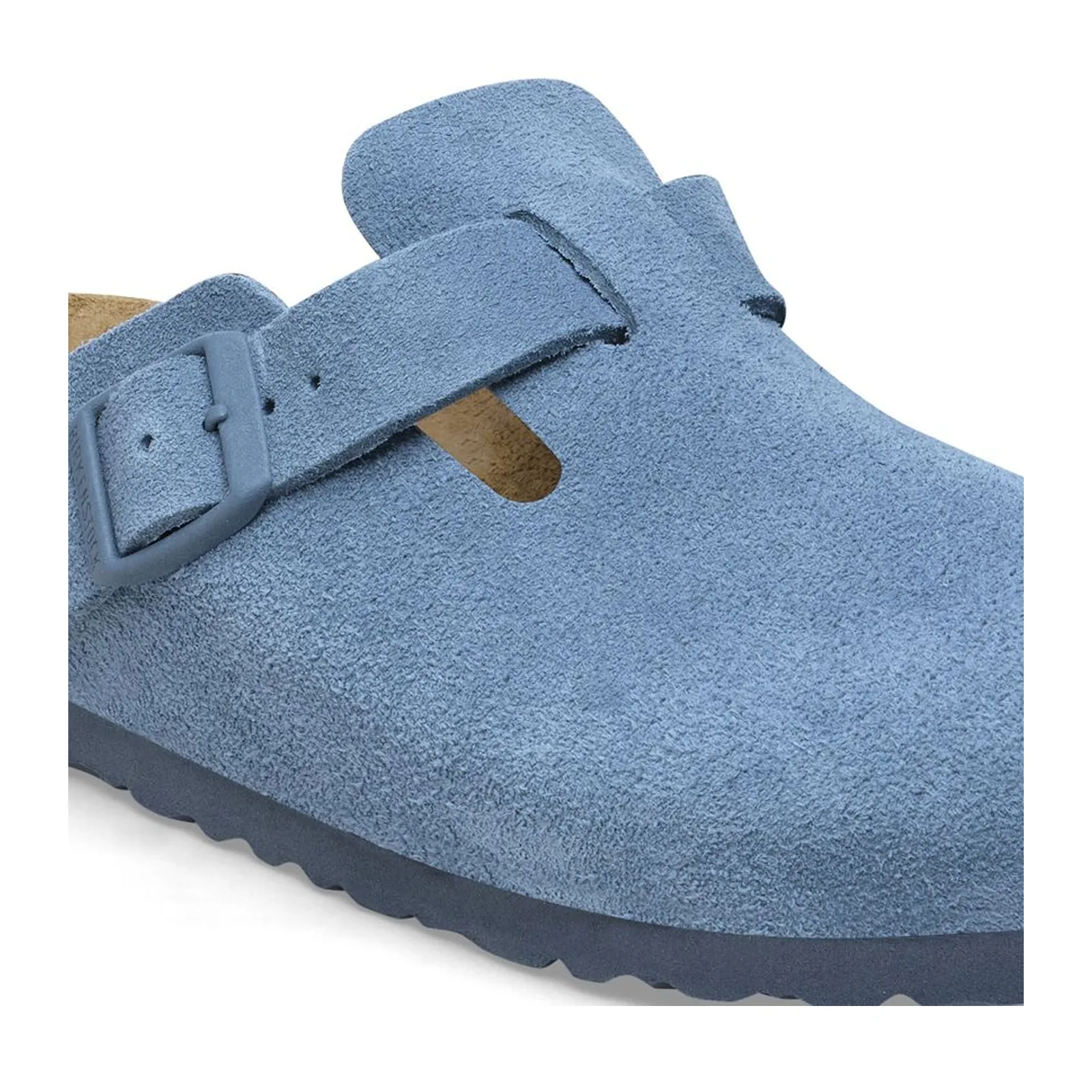 Birkenstock Boston Soft Footbed Narrow Clog (Women) - Elemental Blue Suede