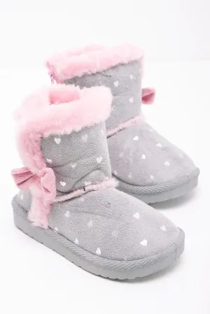 Bow Slipper Grey