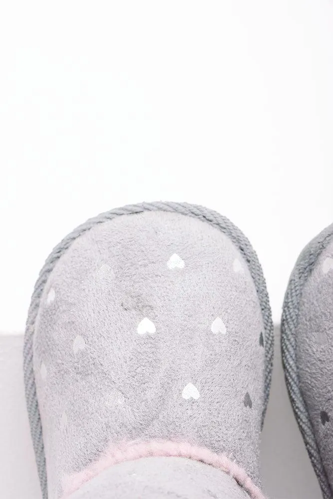 Bow Slipper Grey