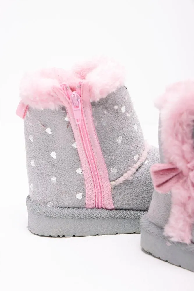 Bow Slipper Grey