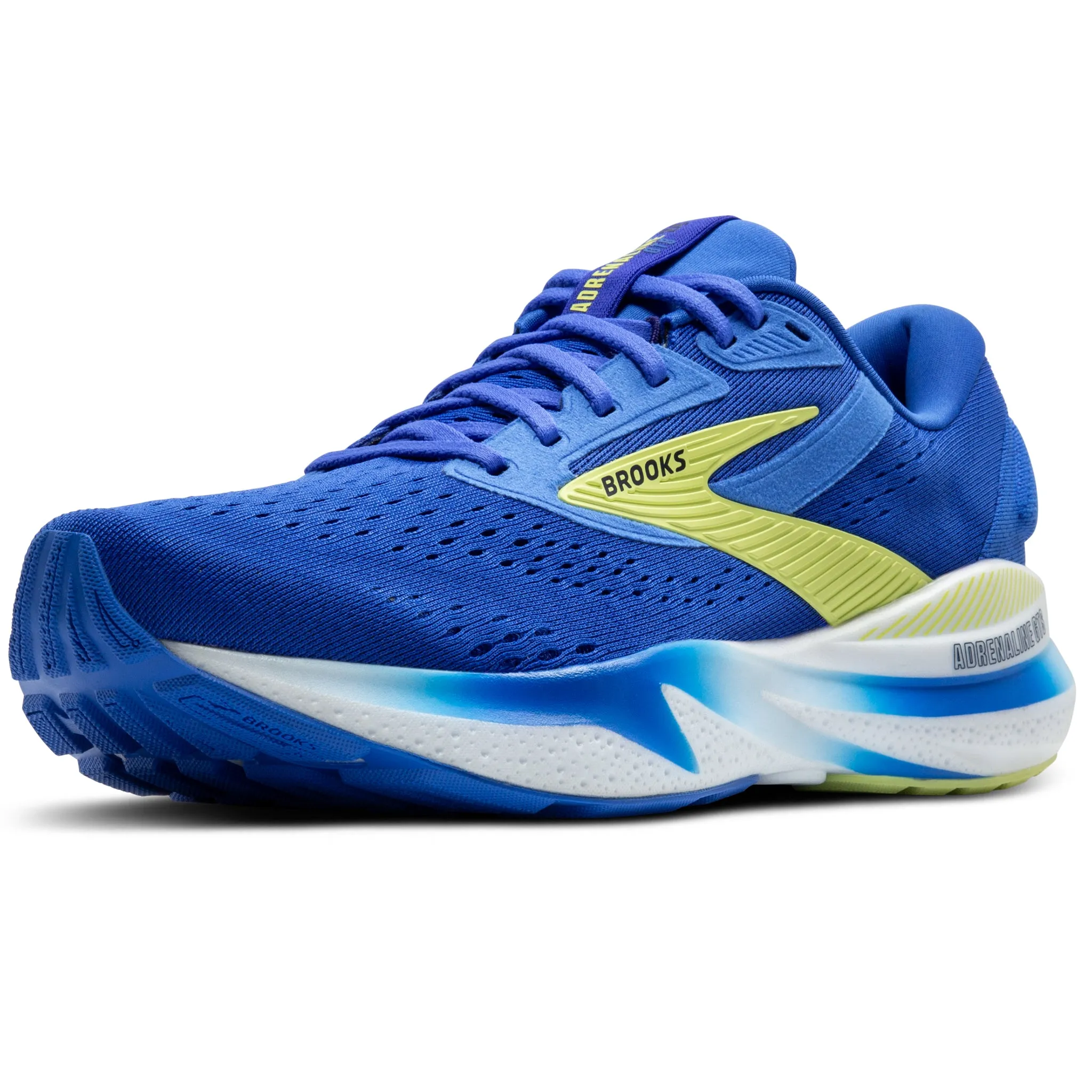 Brooks Adrenaline GTS 24 Men's Wide Fit 2E Cobalt/Neo Yellow/Peacoat