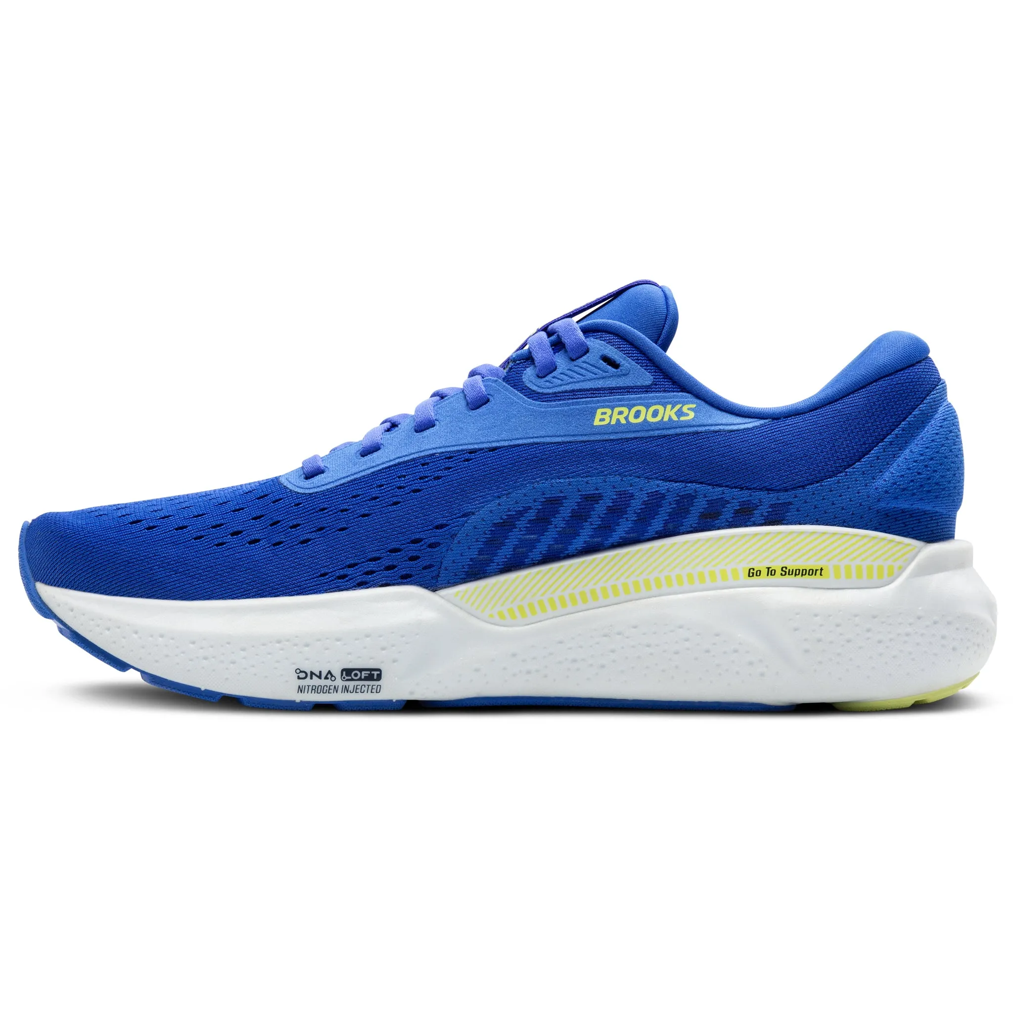 Brooks Adrenaline GTS 24 Men's Wide Fit 2E Cobalt/Neo Yellow/Peacoat