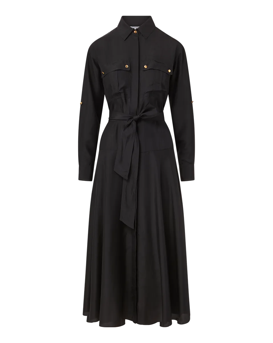 Camille Silk Shirtdress