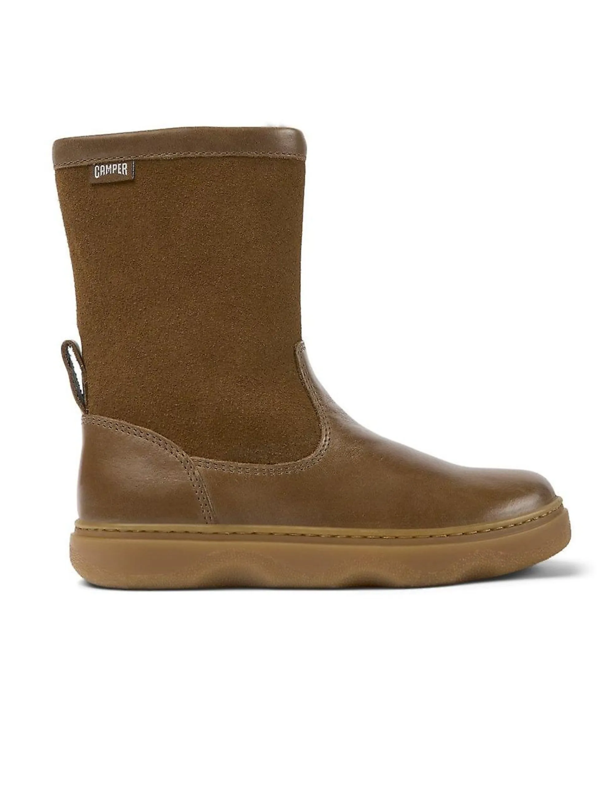 Camper Kiddo Brown leather and nubuck boots