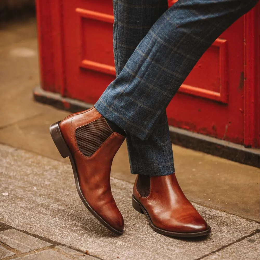 Carson Burnished Chelsea Boots