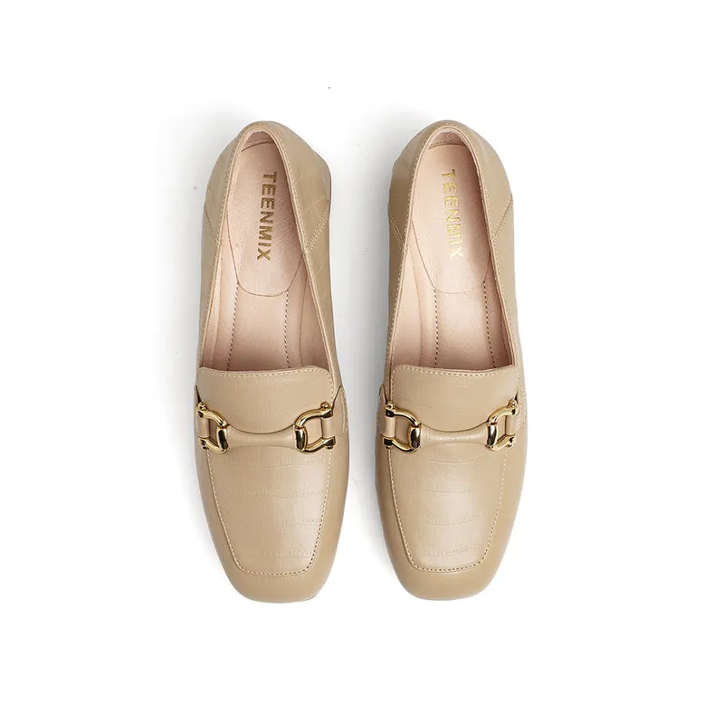 Chunky Heel Retro Commuter Loafers