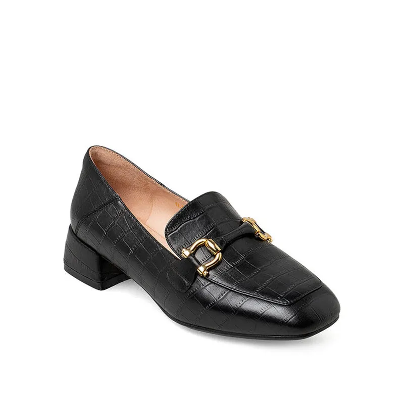 Chunky Heel Retro Commuter Loafers