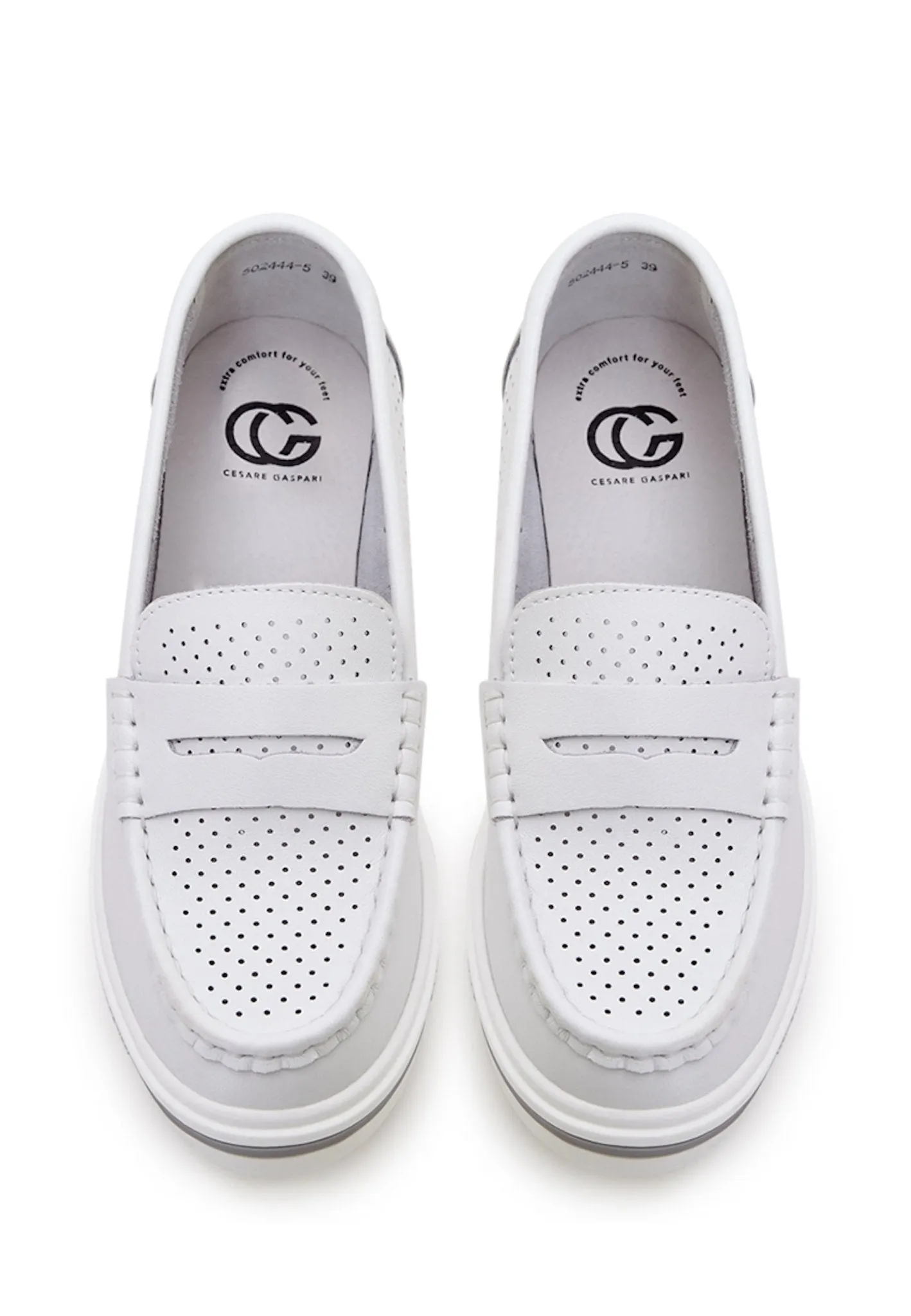 Classic Urban Platform Loafers - White