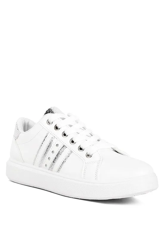 Claude Faux Leather Back Panel Detail Sneakers