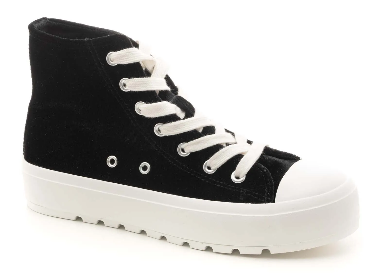 Corkys Women's Hunky Dory High Top Sneaker - Black Velvet 51-0140