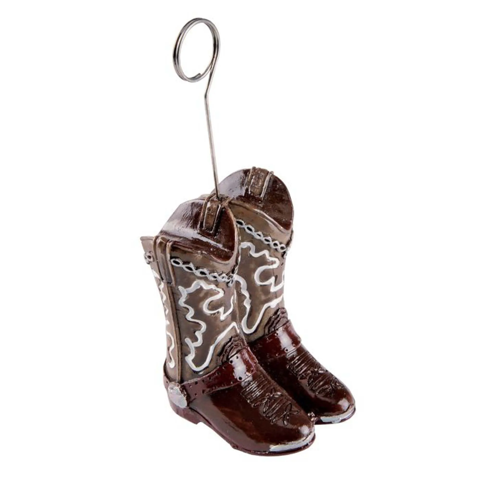 Cowboy Boots Photo and Balloon Holder, 6 Oz, 1 Count