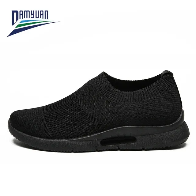 Damyuan Men's Lightweight Running Shoes: Slip-On Sock Sneakers for Casual Wear and Sports