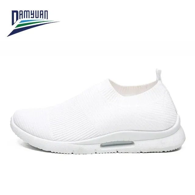 Damyuan Men's Lightweight Running Shoes: Slip-On Sock Sneakers for Casual Wear and Sports