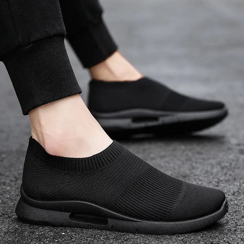 Damyuan Men's Lightweight Running Shoes: Slip-On Sock Sneakers for Casual Wear and Sports