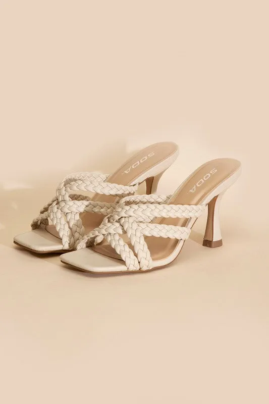 Double Cross Braided Heels