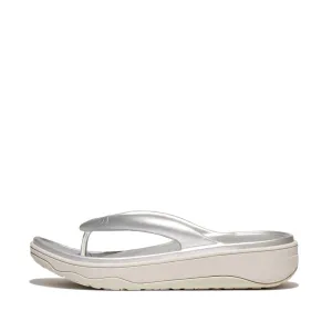 FitFlop HT5-011 Relieff Metallic Recovery Ladies Silver Toe Post Sandals