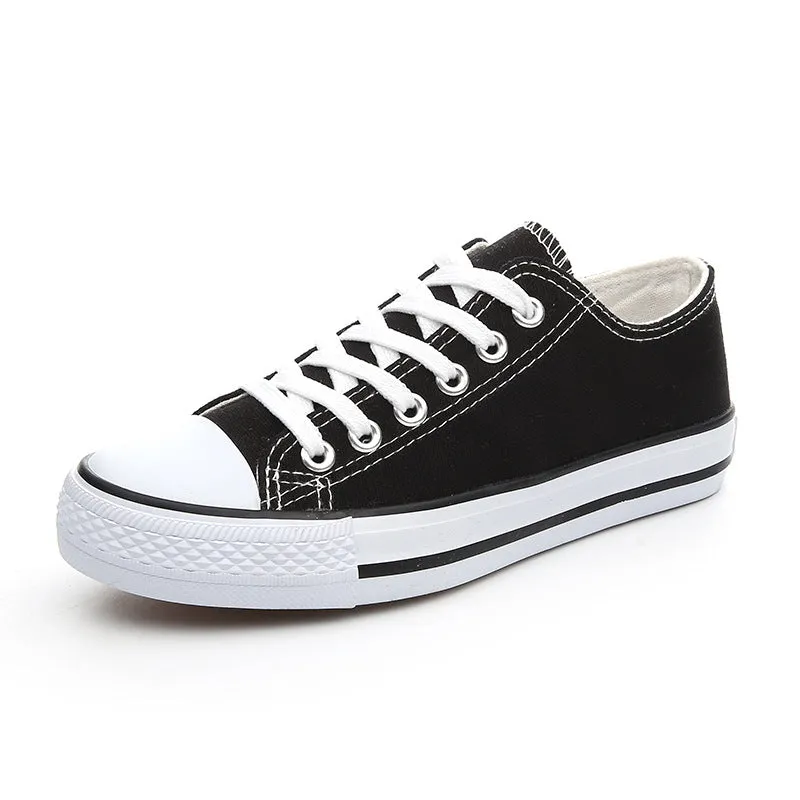 Flat-soled canvas shoes - Women's shoes