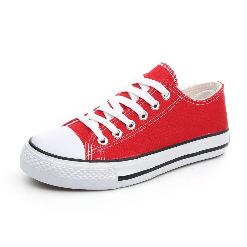 Flat-soled canvas shoes - Women's shoes