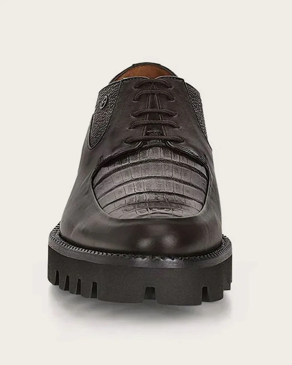 Formal brown exotic shoe