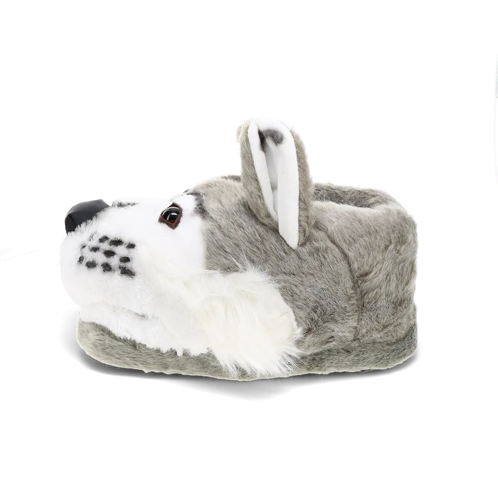 Gray Wolf Slippers