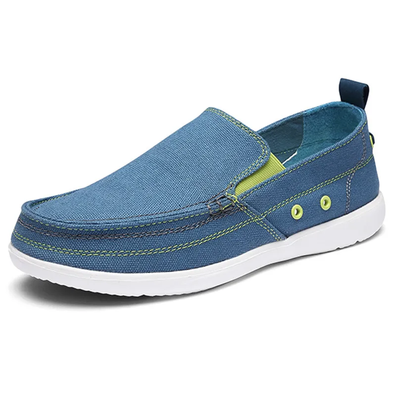 GRW Orthopedic Men Shoes Canvas Lightweight Breathable Slip-On Walking Casual Shoes