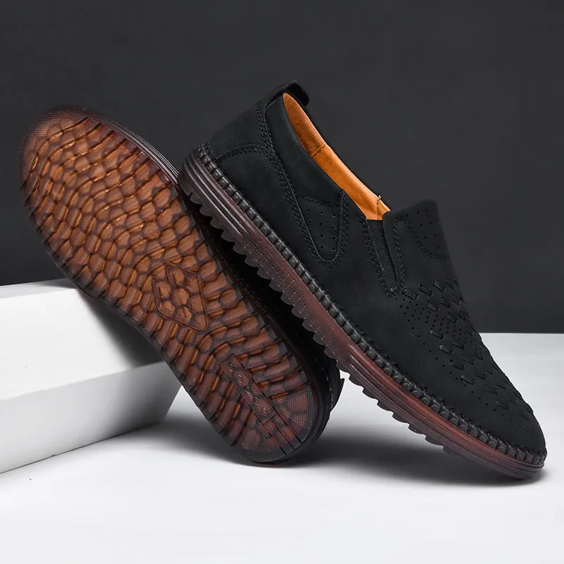 Handmade Casual Men's Breathable Casual Leather Shoes