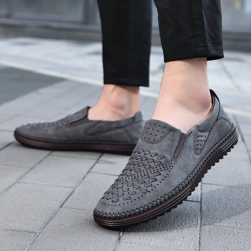 Handmade Casual Men's Breathable Casual Leather Shoes