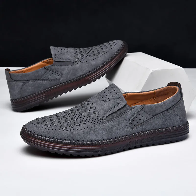 Handmade Casual Men's Breathable Casual Leather Shoes