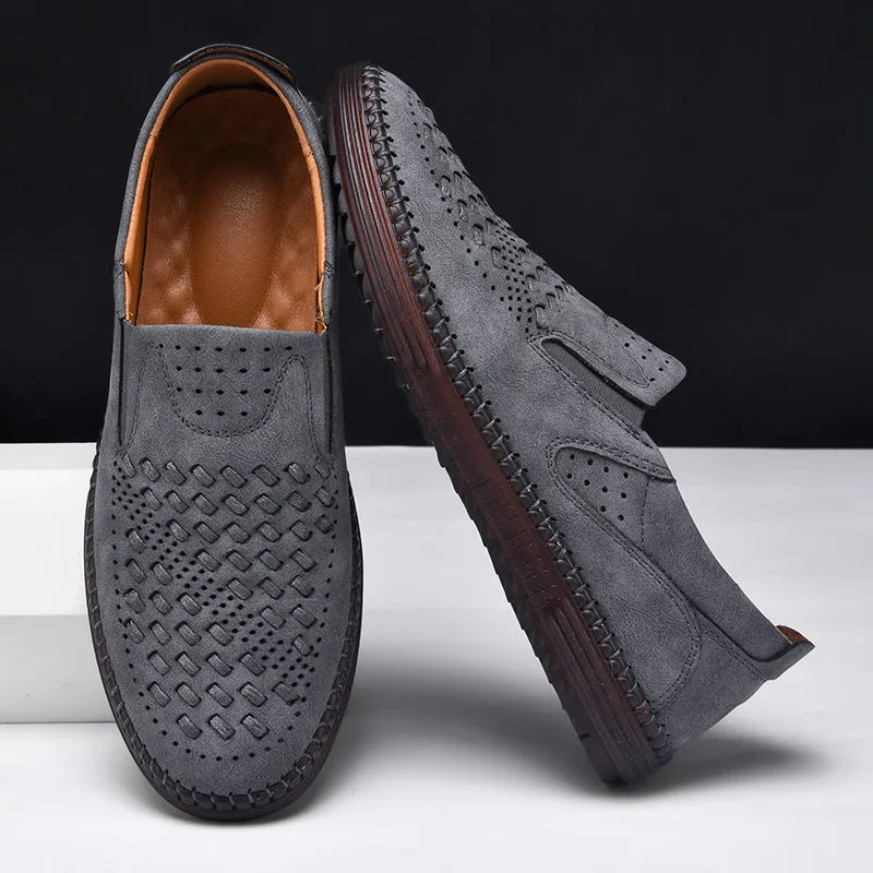 Handmade Casual Men's Breathable Casual Leather Shoes