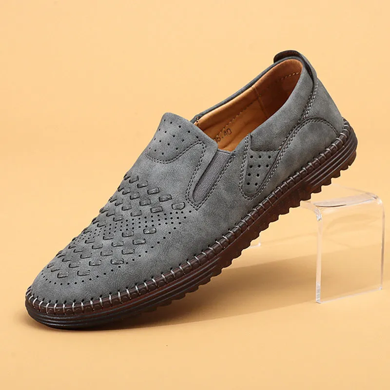 Handmade Casual Men's Breathable Casual Leather Shoes