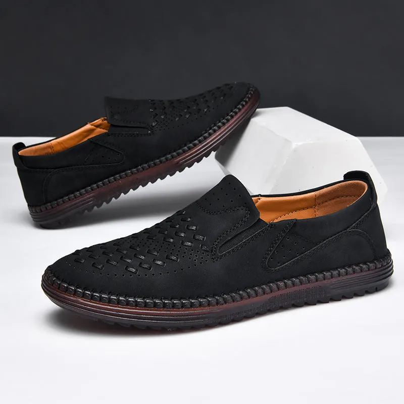 Handmade Casual Men's Breathable Casual Leather Shoes