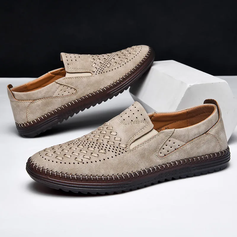 Handmade Casual Men's Breathable Casual Leather Shoes