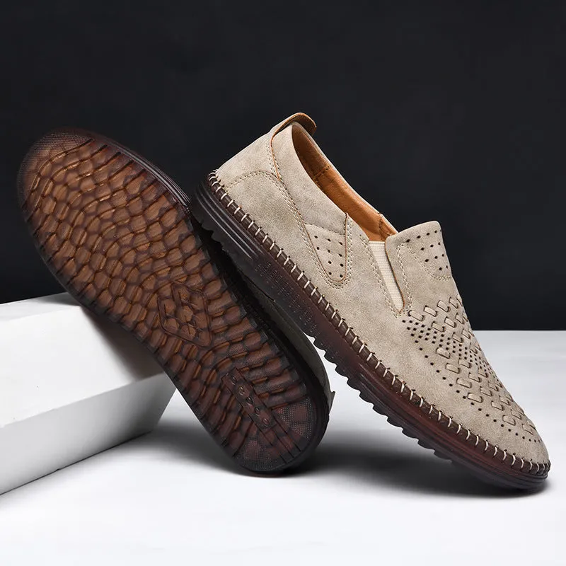 Handmade Casual Men's Breathable Casual Leather Shoes