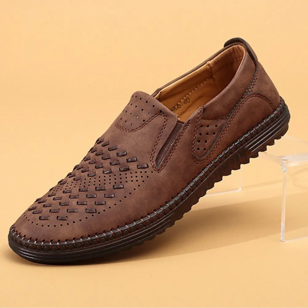 Handmade Casual Men's Breathable Casual Leather Shoes