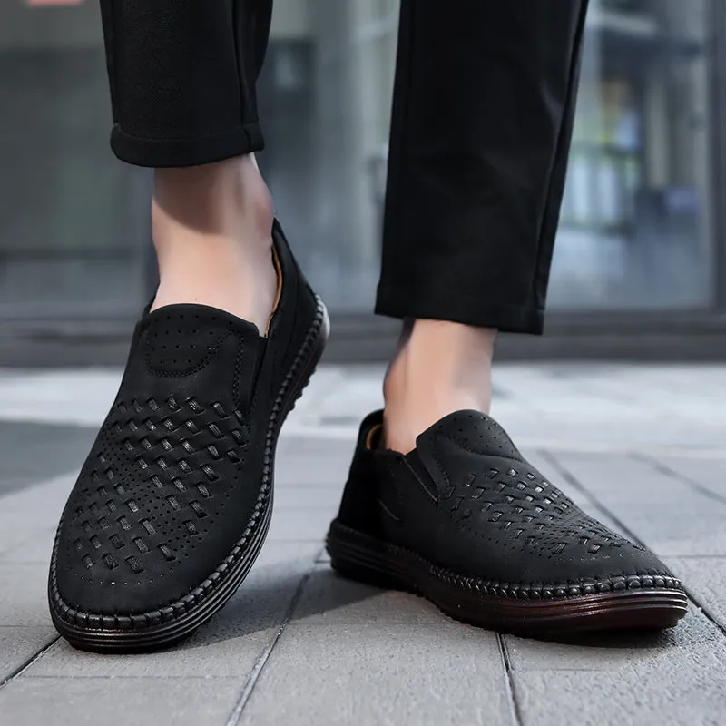 Handmade Casual Men's Breathable Casual Leather Shoes