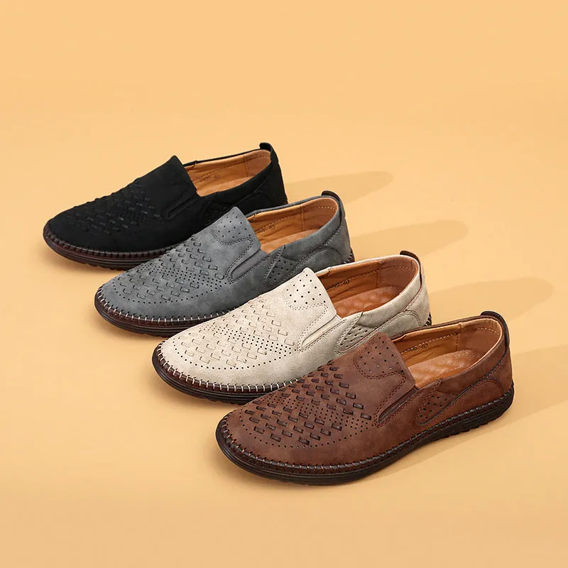 Handmade Casual Men's Breathable Casual Leather Shoes