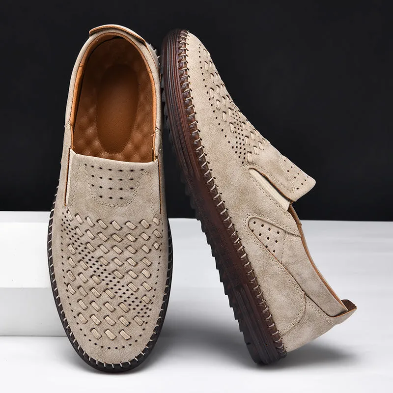 Handmade Casual Men's Breathable Casual Leather Shoes