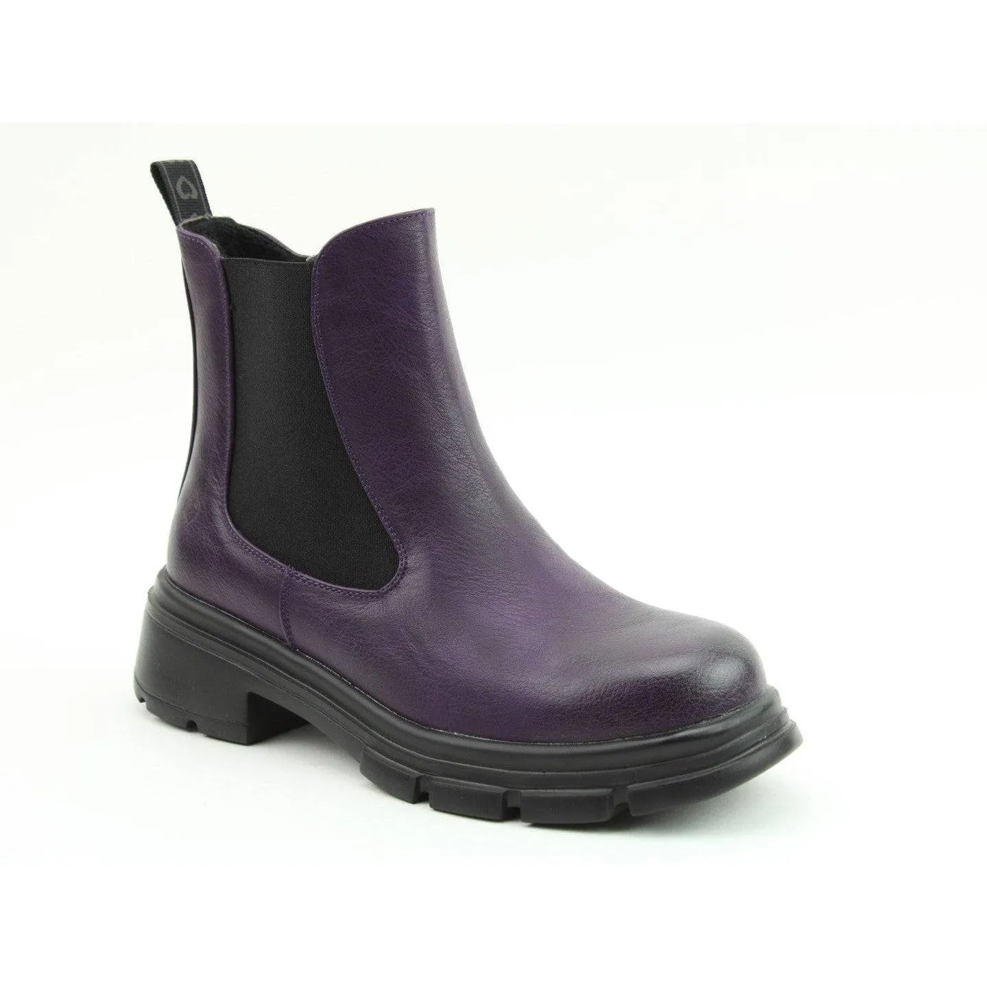 Heavenly Feet Remy Ladies Purple Vegan Side Zip Ankle Boots