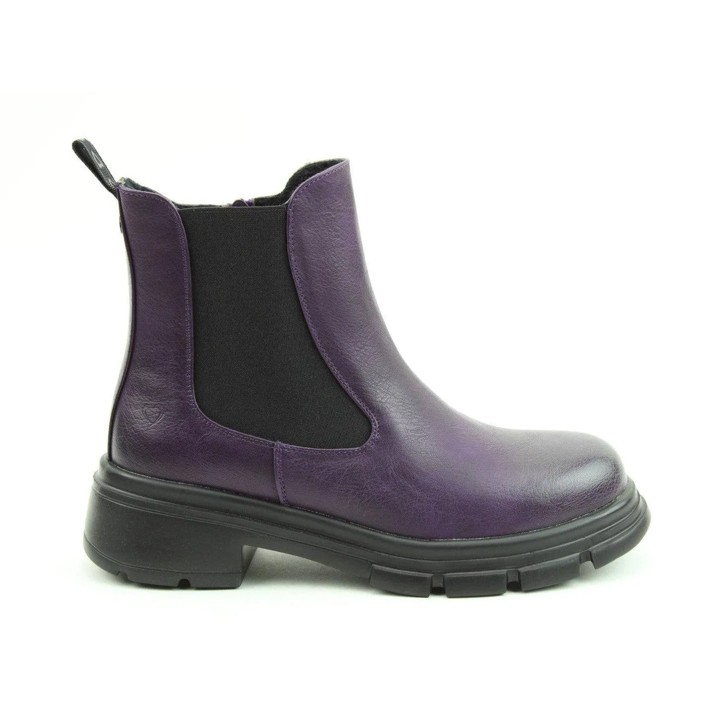 Heavenly Feet Remy Ladies Purple Vegan Side Zip Ankle Boots