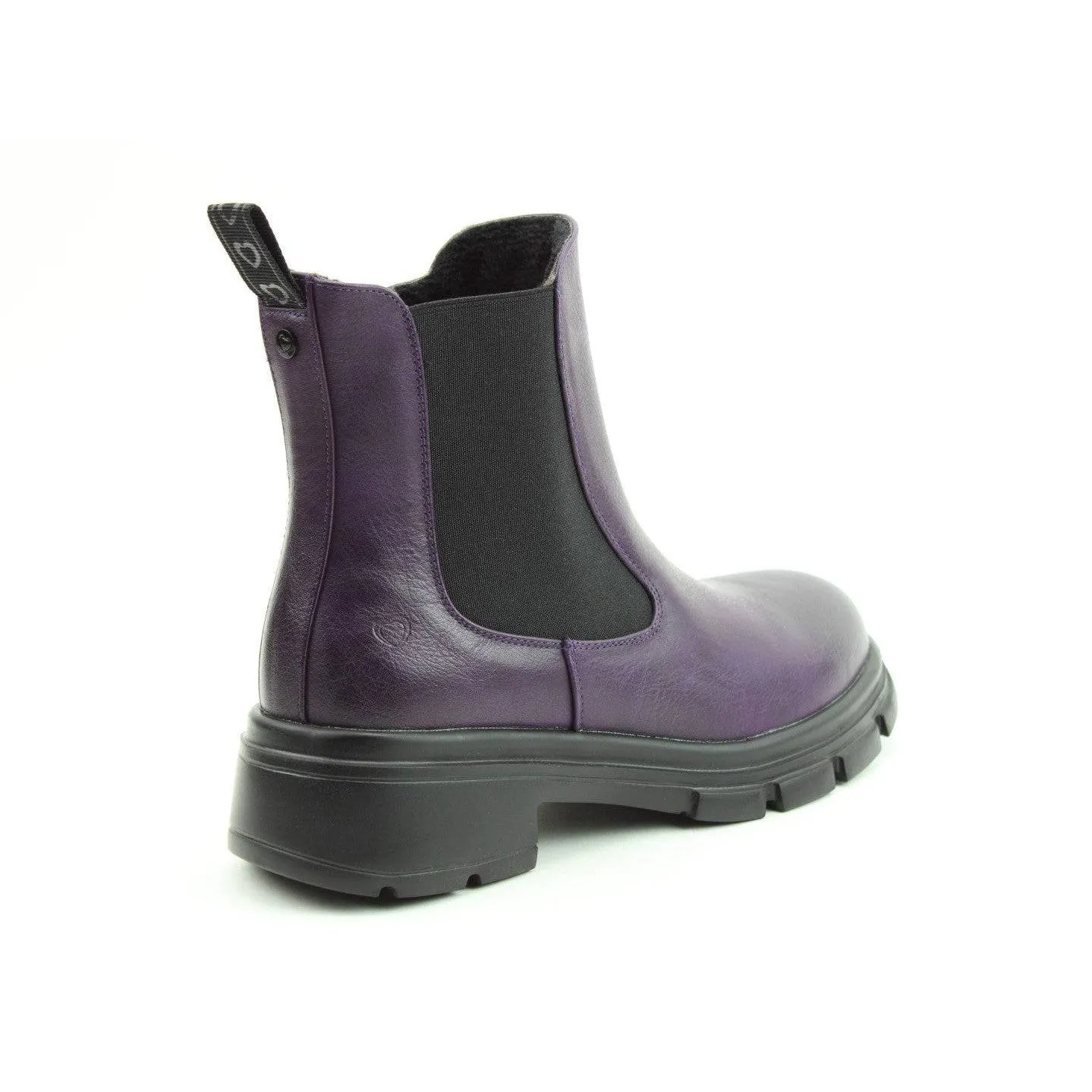 Heavenly Feet Remy Ladies Purple Vegan Side Zip Ankle Boots