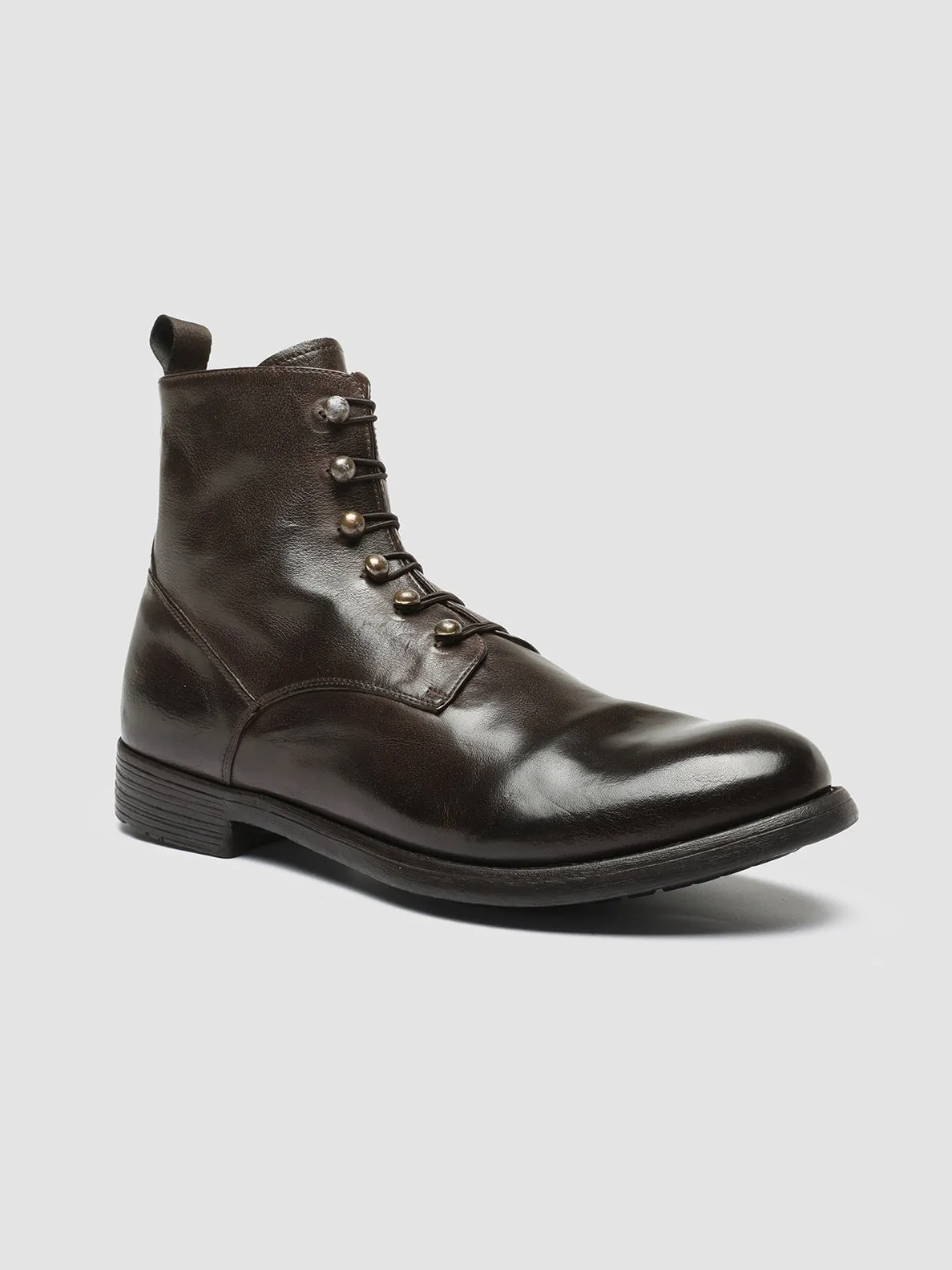 HIVE 051 - Brown Leather Zip Boots