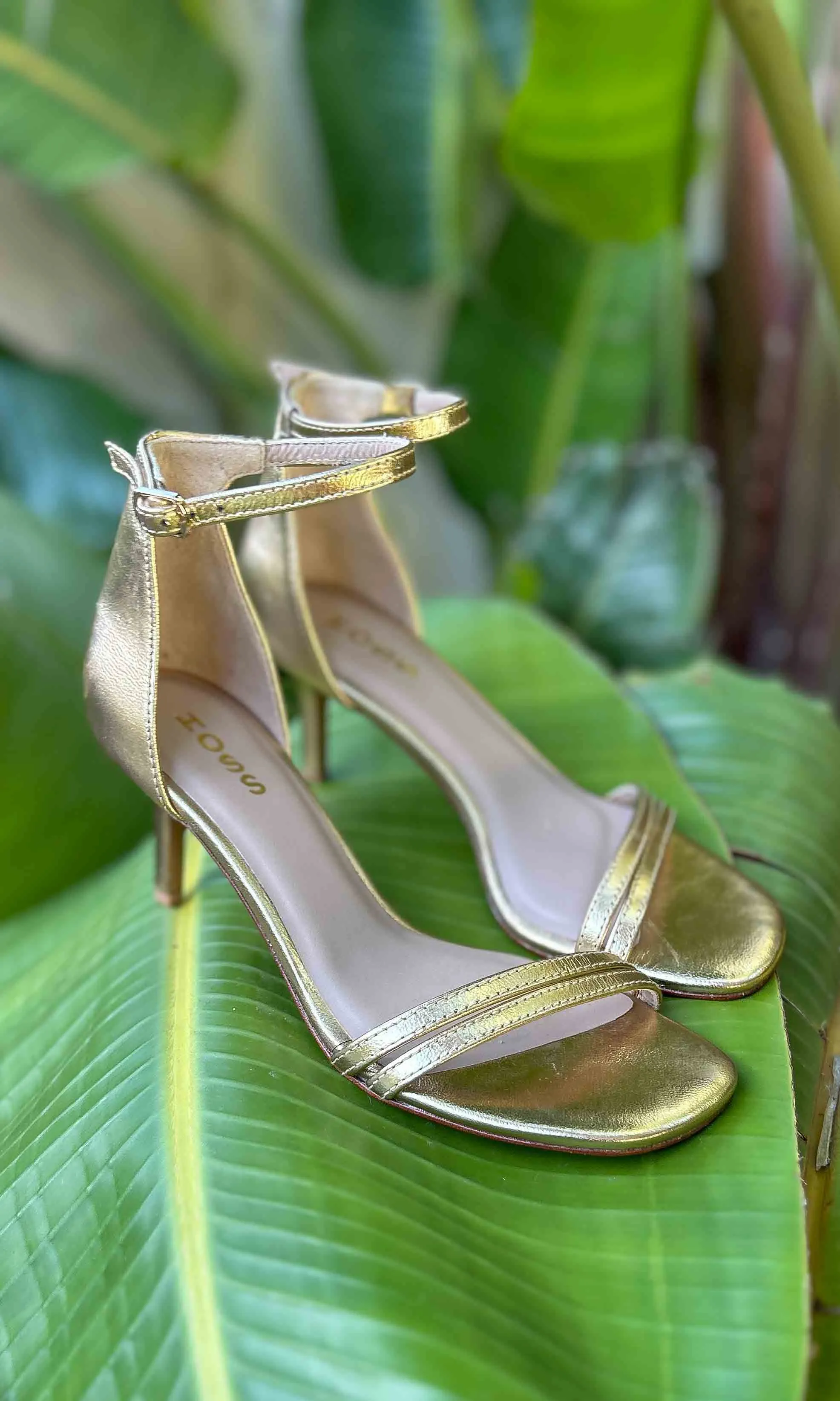 HOSS Morgan Gold Leather Heels