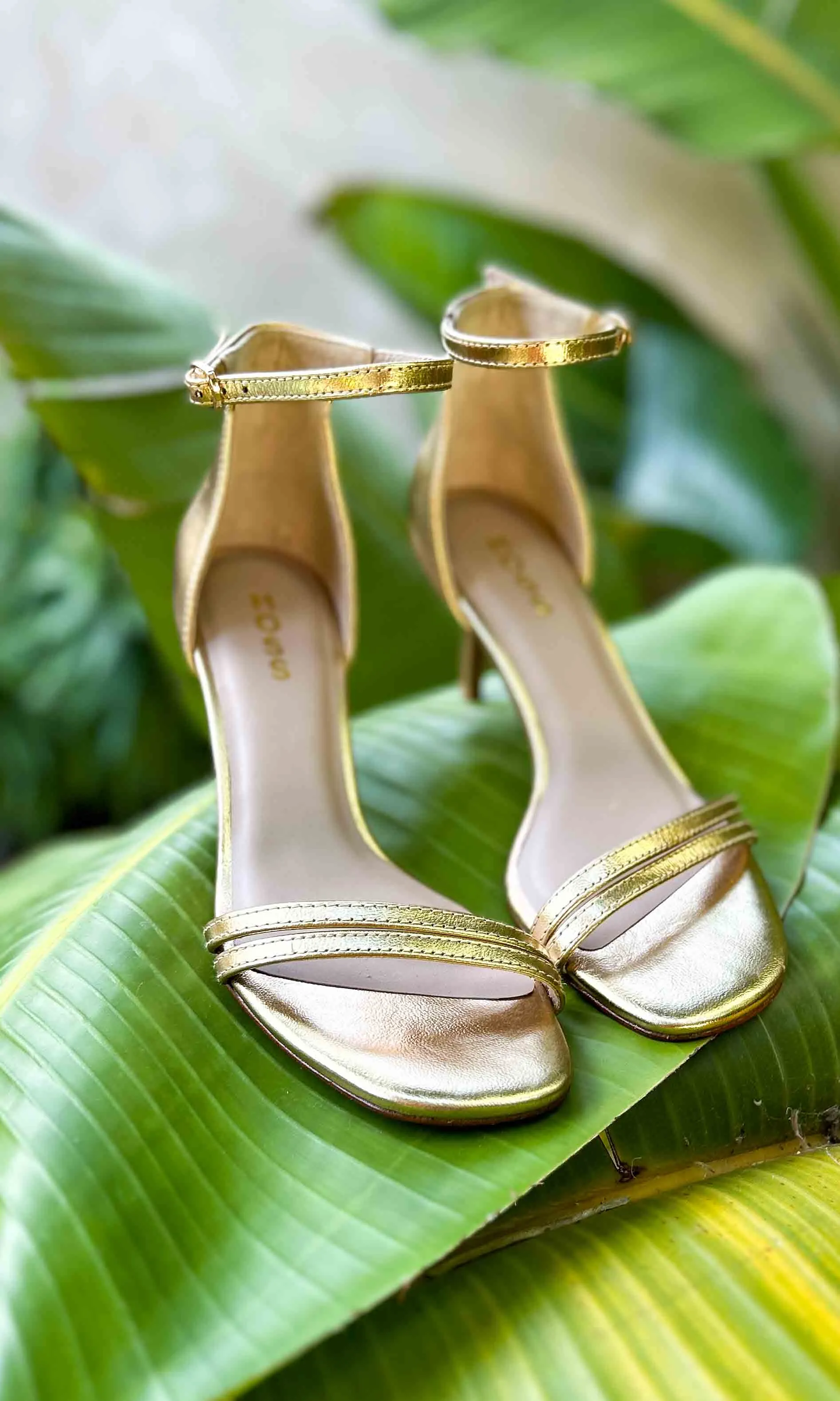 HOSS Morgan Gold Leather Heels