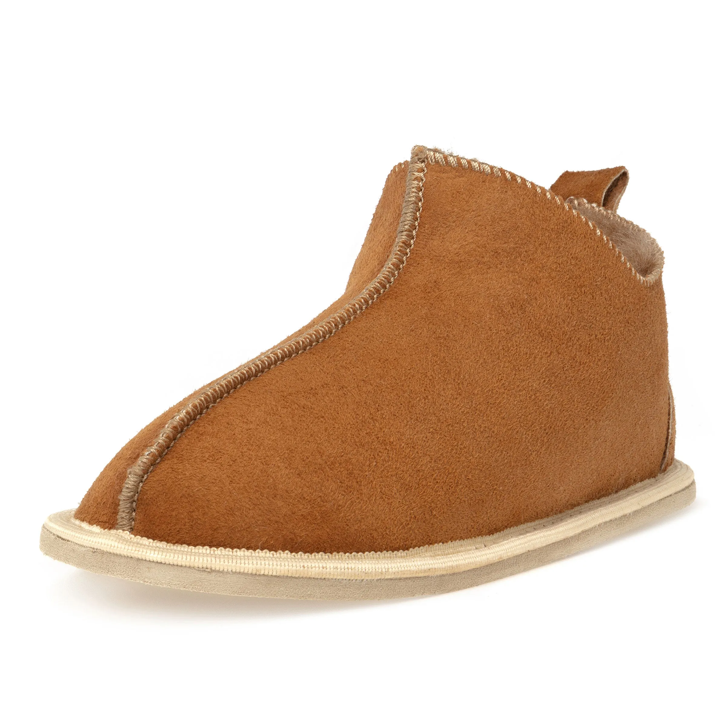 Kids Alpin Sheepskin Slippers - Chestnut