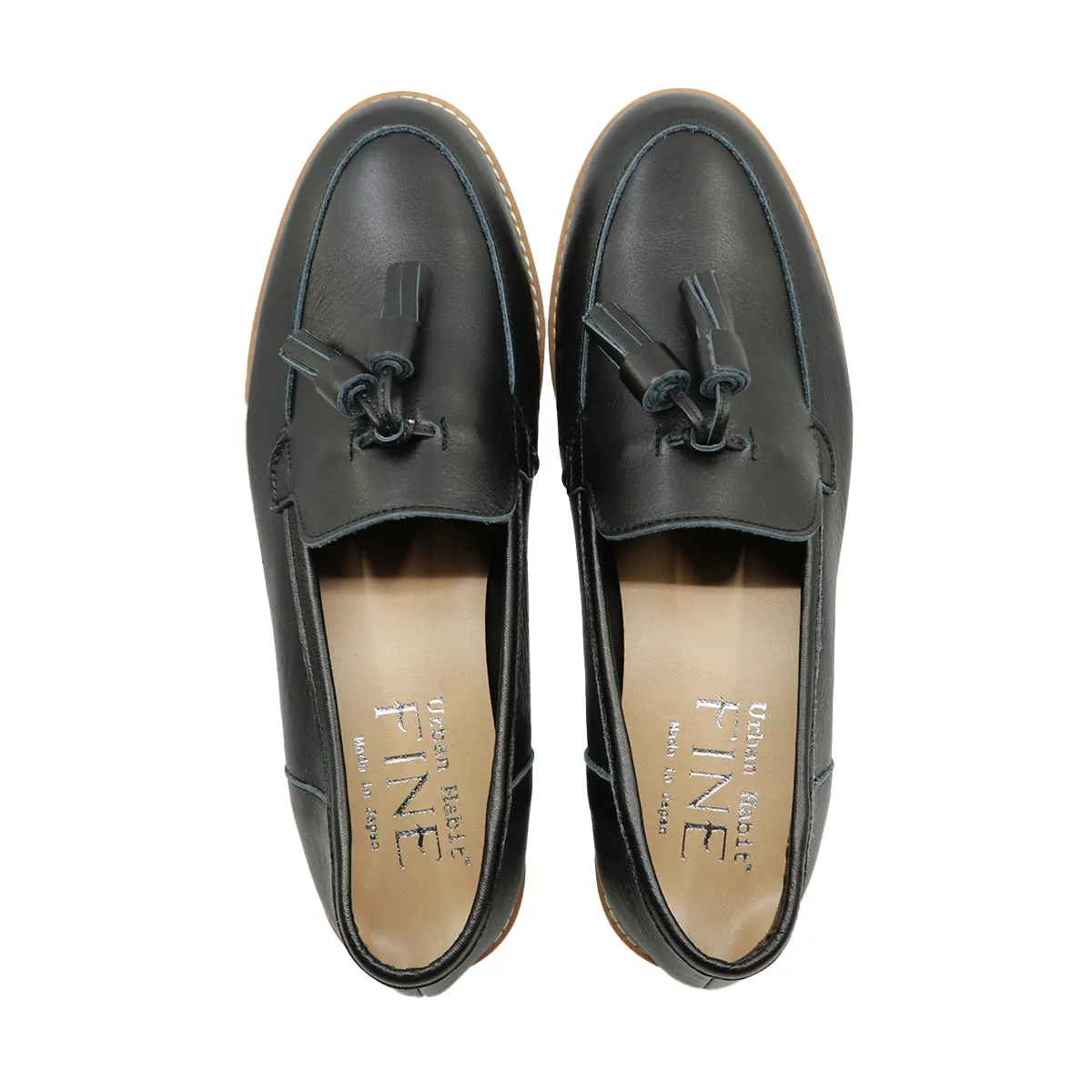 Kinu Black  Extra Soft Tassle Loafers