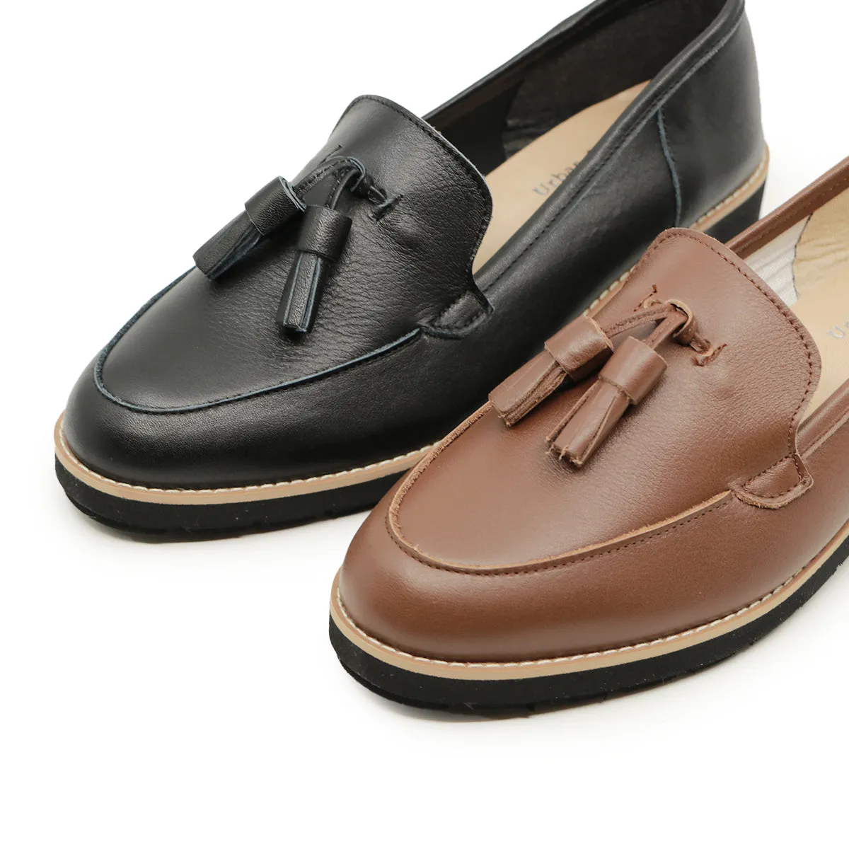 Kinu Brown  Extra Soft Tassle Loafers